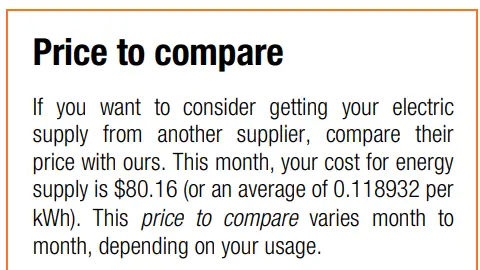 utility price comparison