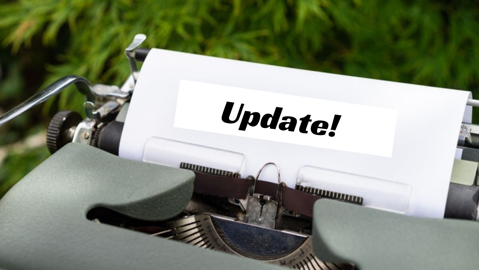 typewriter notification of an update