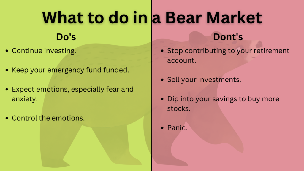 Do's and don't of a bear market
